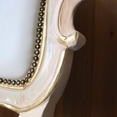 687)ロココ調の椅子 チェア  アンティーク調 バラ 薔薇 猫脚 姫系の画像