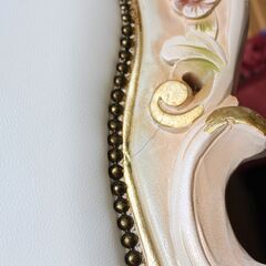 687)ロココ調の椅子 チェア  アンティーク調 バラ 薔薇 猫脚 姫系の画像