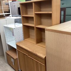 ✨bellemaison/ベルメゾン✨キャビネット✨天然木✨レンジボード✨本棚✨2727の画像