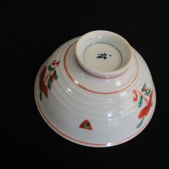 　飯碗５客セット手描き（有田焼）　直径１２cm×高さ５cm　		の画像