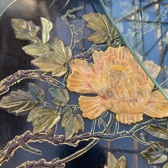 中国美術 螺鈿 天然木漆器の応接テーブルの画像