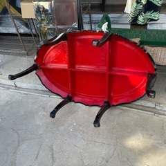 中国美術 螺鈿 天然木漆器の応接テーブルの画像