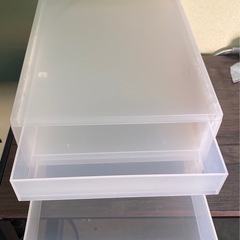 無印良品 MUJI ポリプロピレン　ケース・引出式・薄型  2段の画像
