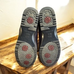 ボアブーツ 22.5cm スエード調 4Eワイズ グレー 防水加工 ローヒールの画像