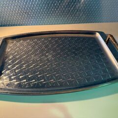 【お引取 限定】ヴィンテージトレー　ステンレス　レトロお盆　＊060-Gの画像