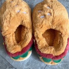 スリッパ未使用ハンバーガー型の画像
