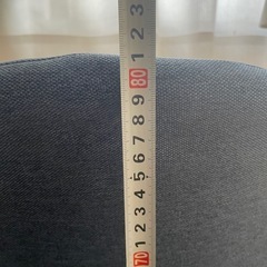 チェア1人がけブルーグレーファブリック木製の画像