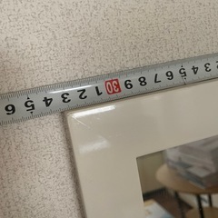 全身鏡スタンドミラー省スペーススリムホワイトの画像