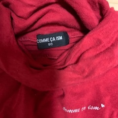コムサイズム　90 赤　シャツ　Tシャツ　長袖の画像