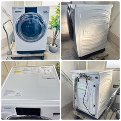 AQUA アクア ドラム式洗濯乾燥機 AQW-DX12M ホワイト 12kg ドラム式洗濯機の画像