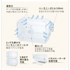 【ほぼ新品】ハムスター　ゲージ　グラスハーモニー360プラスの画像