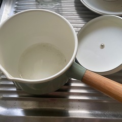 ホーロー小鍋水色の画像