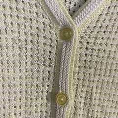 美品 メッシュ イエロー カーディガンの画像