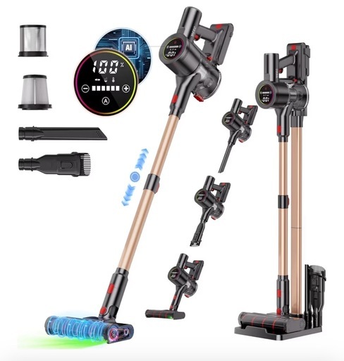 掃除機 コードレス【2026先行販売！業界初独立モーター自走式！80Kpa超