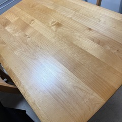 ダイニングテーブル　椅子✖︎2 120×80の画像