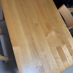 ダイニングテーブル　椅子✖︎2 120×80の画像