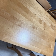 ダイニングテーブル　椅子✖︎2 120×80の画像