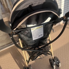 西松屋⭐︎バギーfanロングプラス⭐︎黒メッシュ ベビーカーの画像