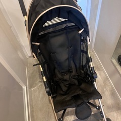 西松屋⭐︎バギーfanロングプラス⭐︎黒メッシュ ベビーカーの画像