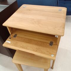 リユースのサカイ栃木店★ジモティ割あり★  ドレッサー ベージュ W52.5×D42.5×H71～104 クリーニング済み TC11997の画像