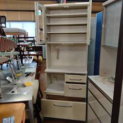 【愛品倶楽部柏店】松田家具 二枚扉キッチンボード 幅80cmの画像