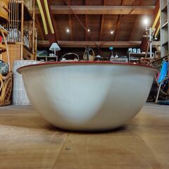 レトロ ホーロー ボウル 琺瑯 ホワイト シンプル　/MJ-1328 2Fの画像