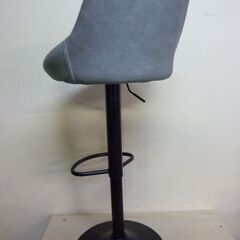 ※取引中/売約済***********　2-16/1　　　　　　　　　　　　　　　　　　　　　　　　　　　　　　　　　　　　未使用/新品　アウトレット　カウンターチェア 昇降式 回転式 足置き付 背もたれ付 ハイチェアー バーチェアー ヴィンテージ調 北欧 グレーの画像