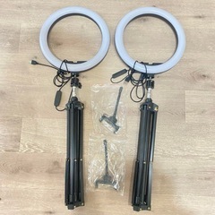 10インチリングライト 30段階調光×２つの画像