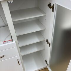 A-882【リユースのサカイ野々市店】ジモティ来店特価‼ NITORI ニトリ レンジ台 木製 ホワイト クリーニング済みの画像