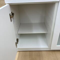 A-882【リユースのサカイ野々市店】ジモティ来店特価‼ NITORI ニトリ レンジ台 木製 ホワイト クリーニング済みの画像