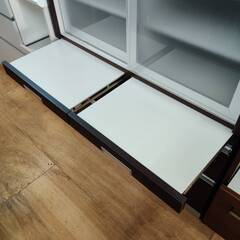 【愛品倶楽部柏店】綾野製作所 2枚スライド扉食器棚 ヴィオラ 幅100cmの画像