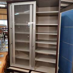 【愛品倶楽部柏店】綾野製作所 2枚スライド扉食器棚 ヴィオラ 幅100cmの画像