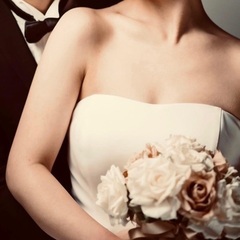 ウェディングドレス プリンセスライン オフショルダー ボレロの画像