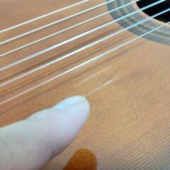 クラシックギター トップ板にセダー単板を使用した本格派　アリア Aria A-20　ソフトカバー付き 中古の画像