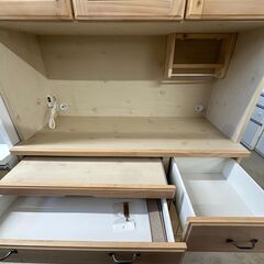 【ジャングルジャングル滋賀草津店】ジモティ来店特価!!　食器棚　ﾅﾁｭﾗﾙ　J-2512107の画像