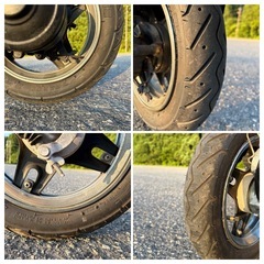 旧車 YAMAHA Salient ヤマハ サリアン CA50E（14T）実動 木目グラフィック ゴールドウッド ウインドシールド 風防付きの画像