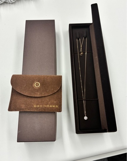 SHINKAWA シンカワ　天然ダイアモンド0.184ct　18金　ネックレス 