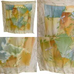 ルイヴィトン LOUIS VUITTON スカーフ フラワー 飛行機 エアープレイン イエローの画像