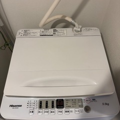 Hisense 全自動洗濯機 5.5kgの画像