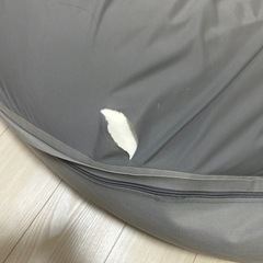 無印良品　クッション　ビーズクッション　グレーの画像