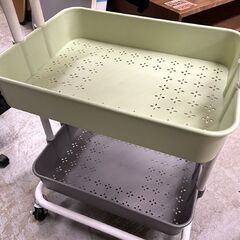 キッチンワゴン ny098 ミックスグレー 約高さ87cm キッチンカート 収納 手押しカート 3段 キャスター付き☆札幌市 白石店 の画像