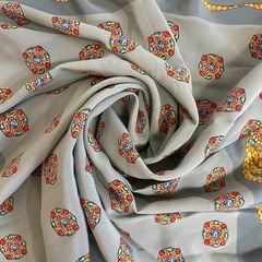 シャネル CHANEL スカーフ ジュエリー柄 スモーキーグリーンの画像