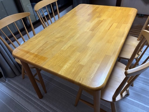 ダイニングテーブル・チェアー4脚 (えり) 海老名のテーブル