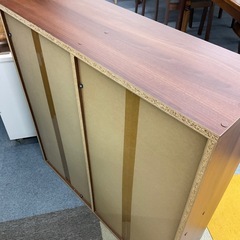 スライド本棚　収納棚　ブラウン
の画像