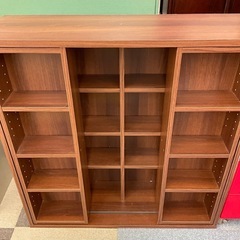 スライド本棚　収納棚　ブラウン
の画像