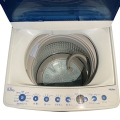 【ジ1216-08】
一人暮らしにピッタリ‼️ハイアール 全自動電気洗濯機 JW-C55FK 2020年製 5.5kgの画像