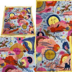 エルメス HERMES スカーフ Au Royaume d'Helios エリオスの王国 カレ70 2023AW ピンクの画像