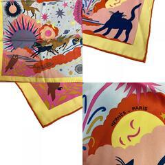 エルメス HERMES スカーフ Au Royaume d'Helios エリオスの王国 カレ70 2023AW ピンクの画像