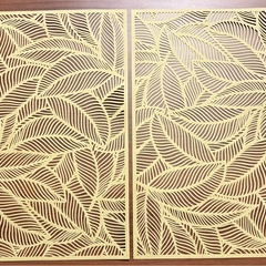 ランチョンマット テーブルマット プレースマット ゴールド/金 2枚セットの画像