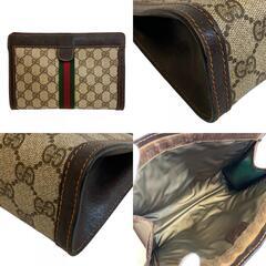 グッチ GUCCI クラッチバッグ シェリーライン GG ブラウンの画像